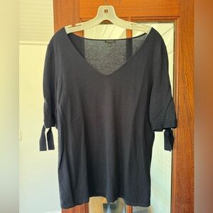 Talbots Navy Blue Short Sleeve Top size medium